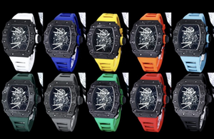 Reloj Mecánico Clásico para Hombre, Diseño Tonneau 35-01, Fibra de Carbono, Alta Calidad, Movimiento Automático ETA, 3BAR - Product Image 2