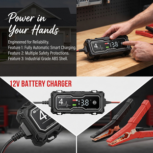 <span class=keywords><strong>Cargador</strong></span> de Batería Inteligente para Todo Tipo de Vehículos, 12V 4A, <span class=keywords><strong>Cargador</strong></span> y Mantenedor de Batería Automático para Automóviles, Camiones, ATV, UTV, Barcos, Embarcaciones Marinas, RV, Campers - Product Image 2