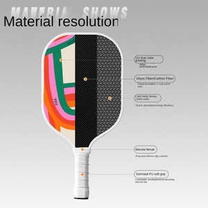 USAPA sertifikalı karbon ve cam elyaf Pickleball kürek kırmızı moda <span class=keywords><strong>Net</strong></span> raket açık kullanım için 12K naylon <span class=keywords><strong>EVA</strong></span> köpük çekirdek kavrama ile - Product Image 4