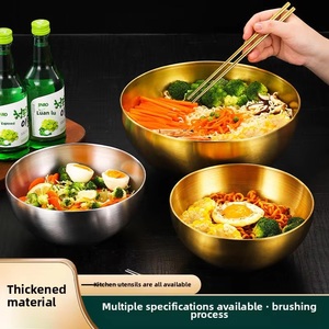 Best-Seller Eco-Friendly Aço Inoxidável Coreano Mixing <span class=keywords><strong>Bowl</strong></span> uma Saladeira Golden <span class=keywords><strong>Fruit</strong></span> para Restaurante Partes - Product Image 5