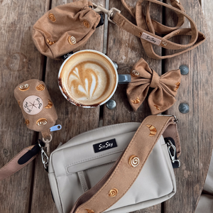 Set Kalung dan Tali Anjing SinSky yang Dapat Disesuaikan, Tempat Kantong Kotoran, Harness Anjing Beludru Bersulam, 6 Buah Set Harness Anjing Kustom - Product Image 6