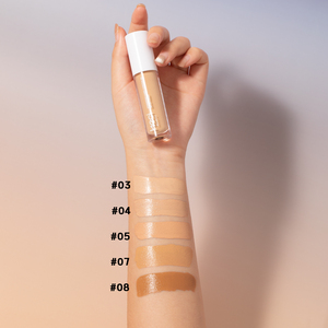 Corrector Líquido Vegano HECI 2 en 1 de Cobertura Total en 5 Colores para Iluminar el Contorno de Ojos, Corrector Líquido de Alta Definición - Product Image 5
