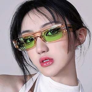 Gafas de Sol Cuadradas Moradas Retro de Moda 2022 al por Mayor para Hombre, Gafas de Sol Rectangulares Pequeñas UV400 para Mujer - Product Image 2