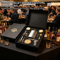 Kit de fumage de whisky de luxe en gros, ensemble complet, édition festival Silicon Valley Whisk(e)y, pour bar à domicile, cadeau d'entreprise, cave à vin