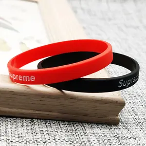 Gelang Silikon Rfid Kustom Gelang Karet Silikon Banteng Merah Gelang Tangan Impian Keberanian Kekuatan Percaya Harapan Hadiah Gelang