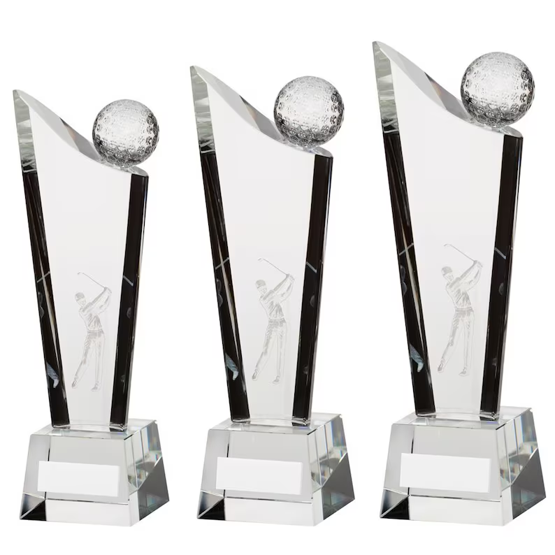 Trophy Superstore Capture Crystal Golf Award Free Engraving Sports Figures for Trophies Sport Reward Trophy