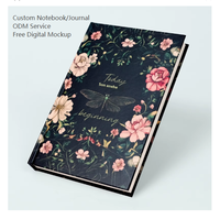 Cahier de planificateur quotidien à couverture rigide Flower Lies Series A3 pour les livres de disques incontournables des étudiants personnalisés Couverture en papier PU