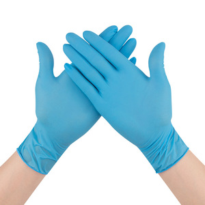 Jia Zhanli Nitrile Rubber Gloves 0.08mm Blue Non-Sterile Disposable Protection For Lab Food Acid Alkali Resistant - Product Image 1