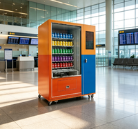 Distributeur automatique en acier 24h/24 sans personnel pour snacks, avec paiement par jeton, pièce, carte de crédit, code QR, refroidissement par compresseur, SDK, pour centre commercial
