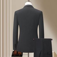 Traje de hombre de doble botonadura con bloques de color, antiarrugas, corte ajustado y cuello de muesca, precio mayorista
