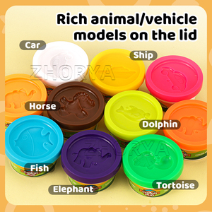 Zhorya - Juego de 10 colores de arcilla para modelar, no tóxica, suave, para niños, manualidades, juguete educativo, kit de masa para modelar - Product Image 3