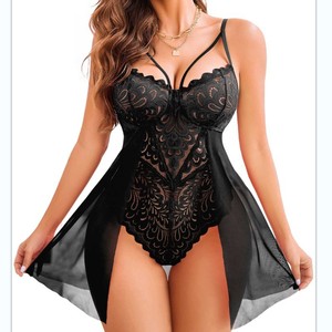 Travestimento di lusso trasparente di moda grande seno da notte intimo erotico maturo Lingerie Sexy da donna Sexy Lingerie - Product Image 6