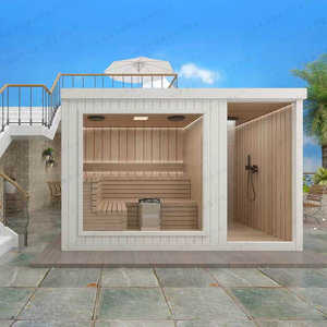 Sauna Eléctrica Exterior <span class=keywords><strong>de</strong></span> Cedro Rojo Canadiense Triunity, con Ducha Integrada, para 4-6 Personas, Uso Familiar, 2 Años <span class=keywords><strong>de</strong></span> Garantía, Venta al Por Mayor - Product Image 2