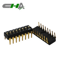 Interruptor DIP Negro de la Serie CDH con Paso de 2.54 mm, Interruptor DIP de 1/2/3/4/5/6/7/8/9/10/11/12 Posiciones