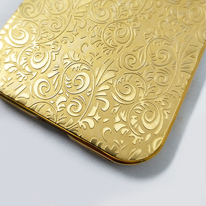 Logo <span class=keywords><strong>personnalisé</strong></span> Accepter Gold 2 en 1 Étui de protection en métal de luxe <span class=keywords><strong>avec</strong></span> sculpture profonde Coque polie Étui pour téléphone portable - Product Image 6