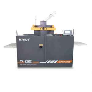 Stable Hydraulic Large Format Dual Mode Roll Film Overlay Equipment PLC Controlled Hot Cold <b>Laminating</b> Station with Adjustable - Product Image 3