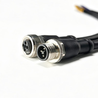 Câble d'alimentation CC M12 T Code 2+PE avec mise à la terre PE 12A 63V, cordon industriel étanche pour équipement de boîtier métallique, personnalisé