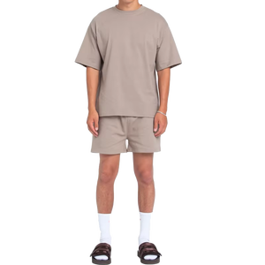 Conjunto de 2 Piezas, Camiseta y Pantalones Cortos Extra Grandes de Algodón 100% Personalizados, Ropa Urbana Vintage de Alta Calidad para <span class=keywords><strong>Hombre</strong></span> - Product Image 1