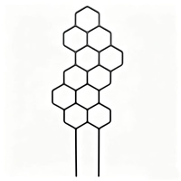 Support de plante grimpante créatif en plastique, motif nid d'abeille et feuille, treillis et cadre de support durable pour plantes en pot de jardin extérieur