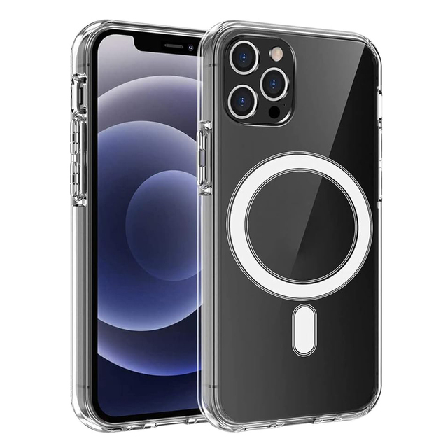 Acrylic Shockproof Clear TPU Wireless Charging Magnetic Phone Case for iPhone 13 14 15 16 17 Pro Max 17 Air
