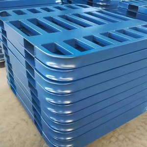 Paleta de acero de doble cara con recubrimiento en polvo, apilable para manipulación de materiales en almacenes logísticos - Product Image 5