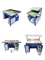 Máquina automática de colocación de diamantes de imitación de 100x60cm, máquina de agitación de diamantes de imitación controlada por PLC para plantillas de cristal
