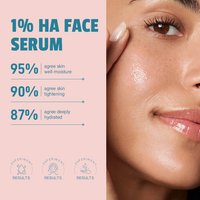 Sérum Visage Liquide en Gros 1% Acide Hyaluronique Non Gras Ultra-Hydratant pour Raffermir et Hydrater les Peaux Sèches