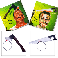 Halloween cuisine couteau hache bouteille de vin Cosplay bandeau horreur fête décorations pour la Toussaint