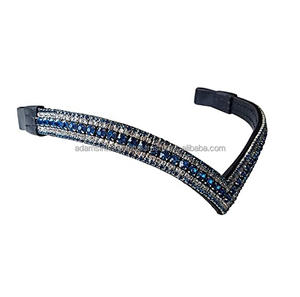 Cuero de caballo de alta calidad con cristal ostentoso, banda decorativa para cejas con forma de V - Product Image 1