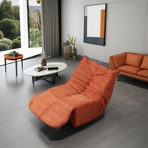 Silla reclinable individual moderna, sofá con marco de tela y madera, silla de salón de comedor giratoria multifuncional - Product Image 3