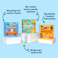 Ensemble de livres sonores interactifs avec stylo de lecture, jouet éducatif pour tout-petits, plusieurs livres cartonnés à couverture rigide, reliure parfaite, préscolaire