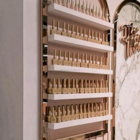 Étagère de rangement pour produits de beauté, directement de l'usine, suffisamment bon marché, avec cloisonnement en une seule ligne, pour vernis à ongles en gel, salon de beauté, étagère murale