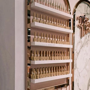 Étagère de rangement pour produits de beauté, directement de l'usine, suffisamment bon marché, avec cloisonnement <span class=keywords><strong>en</strong></span> une seule ligne, pour vernis à ongles <span class=keywords><strong>en</strong></span> <span class=keywords><strong>gel</strong></span>, salon de beauté, étagère murale - Product Image 2