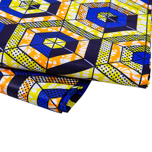 100% Polyester phi vải cho người châu Phi Hàng may mặc Vàng Voile vải Hà Lan sáp - Product Image 3