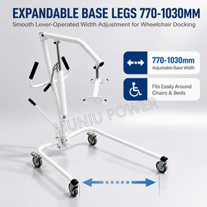 Elevador Hidráulico Manual para Pacientes, 180 kg, Grúa de Transferencia Médica con Eslinga para Discapacitados, Parapléjicos y Cuidado de <span class=keywords><strong>Ancianos</strong></span> - Product Image 2