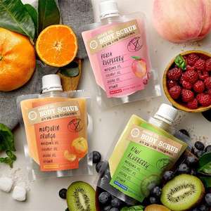 Bolsa de plástico Biodegradable transparente para bebida de fruta, bebida de zumo de manzana, cereza, Doypack, bolsa con caño de agua de coco - Product Image 1