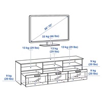 FSC Meuble TV style moderne en bois noir avec tiroirs Vente en gros pour salon et chambre à coucher Mobilier de maison