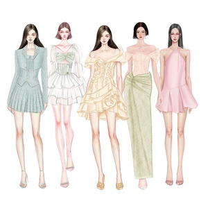 Abiti Estivi Lunghi da Donna Personalizzati alla Moda con Pizzo, Paillettes, Bottoni, Motivi Floreali, Vita Naturale, Spacco Laterale e Rete Traspirante - Product Image 1