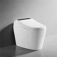 WC intelligent monobloc en céramique, design européen, à poser au sol, avec chasse automatique, nettoyage électrique à distance et siphon en S