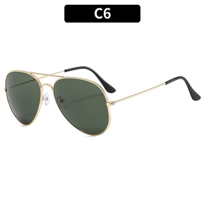Classique rétro Double <span class=keywords><strong>pont</strong></span> pour lunettes de soleil Protection UV400 Mode unisexe Style extérieur à la mode - Product Image 6
