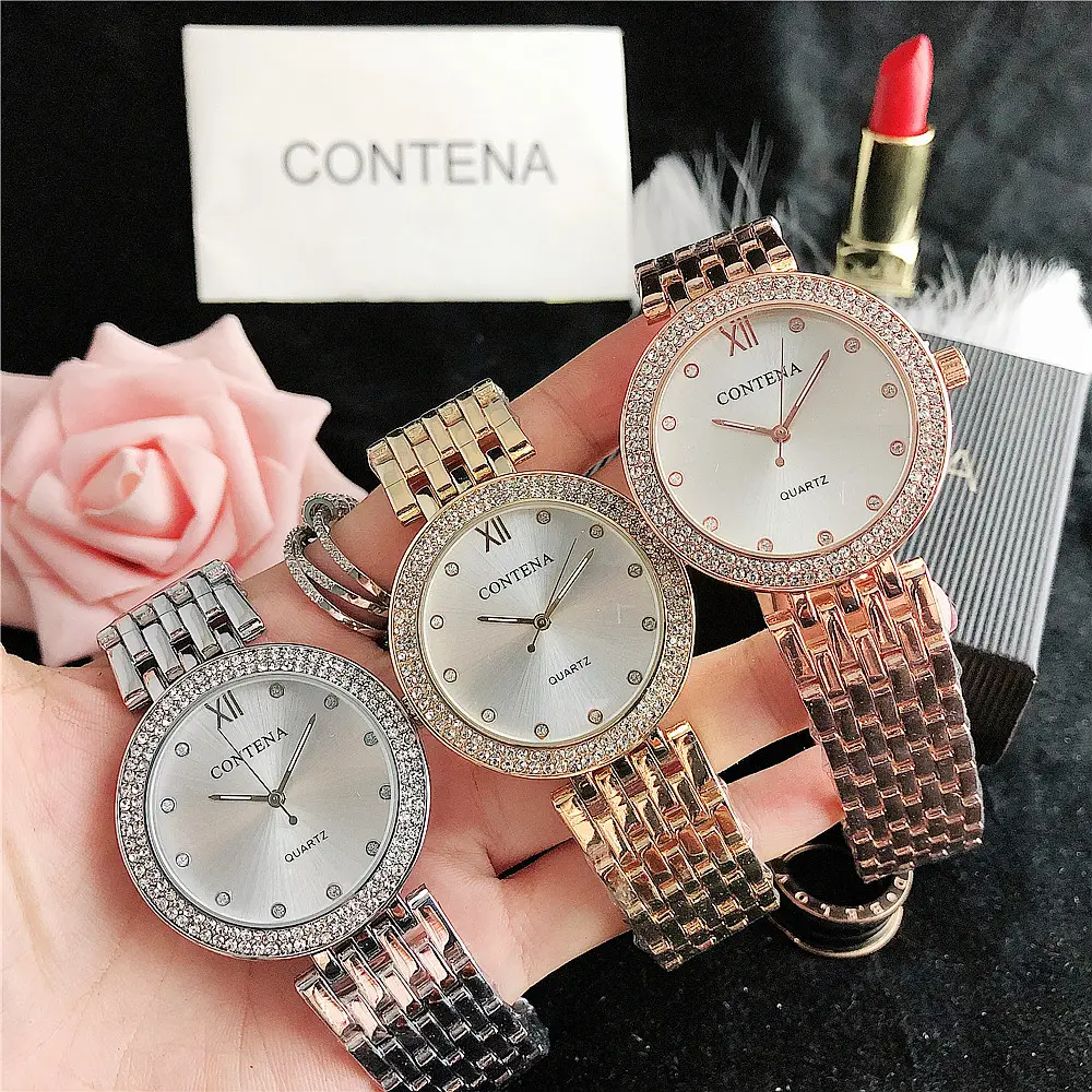 Relógio de pulso feminino, senhoras marca de luxo feitos em prc relógios de pulso com alta qualidade