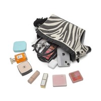 Cross-Border Temu Specialize Niche Design Fashion Zebra Sacs à main Unique Color-Blocking Style Single Shoulder Casual Tote Open