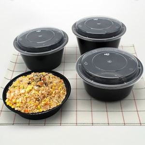 <b>Microwavable</b> Food Grade PP Plastic Round <b>Bowl</b> <b>with</b> <b>Lid</b> Thickened Transparent Container - Product Image 4