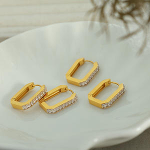 <span class=keywords><strong>Orecchini</strong></span> in acciaio inossidabile zirconio di colore di lusso gioielli di moda 2024 <span class=keywords><strong>orecchini</strong></span> <span class=keywords><strong>rettangolari</strong></span> in acciaio inossidabile zirconi - Product Image 3