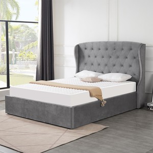 Cama Tapizada de Lujo con Almacenamiento, Diseño Italiano Moderno para Muebles de Hogar - Product Image 2