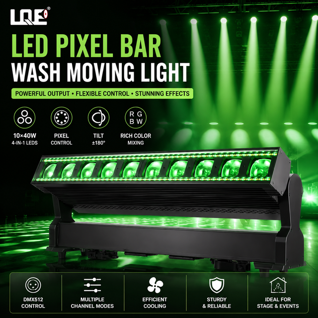 IP65 Waterproof Outdoor 60W RGB 4in1 Pixel Zoom Beam DMX Moving Head LED Stage Lights 7000Lm for Nightclubs DJ 10pcs Pack