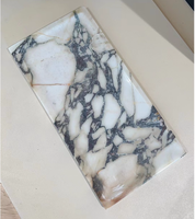 Stonekocc 40*20cm 100% Marbre de luxe Calacatta Viola d'Italie sculpté, boîte de rangement à compartiment unique pour bijoux, cuisine et salle de bain