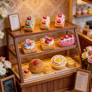 Breloque en résine en forme de gâteau aux fraises simulé, faite à la main, pour Noël, Halloween, pour la décoration de slime, de crème glacée et de desserts miniatures - Product Image 4