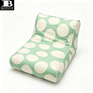 Poltrona Gonfiabile Premium per <span class=keywords><strong>Piscina</strong></span> per Bambini e Adulti, Divano Galleggiante Portatile con Motivo a Pois Astratti, Zattera per Nuoto con Copertura - Product Image 4