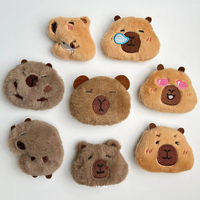 Will Scream Kawaii Porte-clés en peluche Capybara, Breloque de sac pour couple, Pendentif mignon de dessin animé, Porte-clés en peluche Capybara étoile